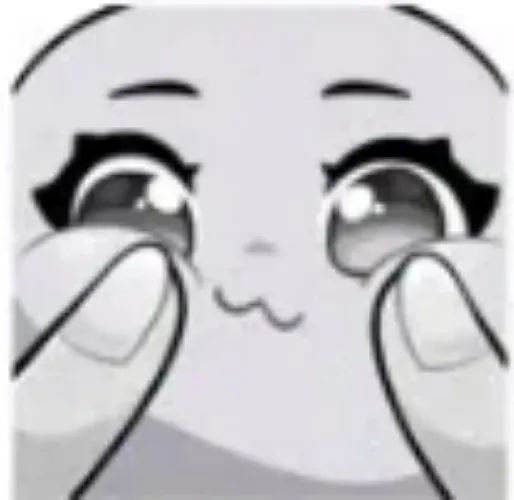 Animated cheek smush emote