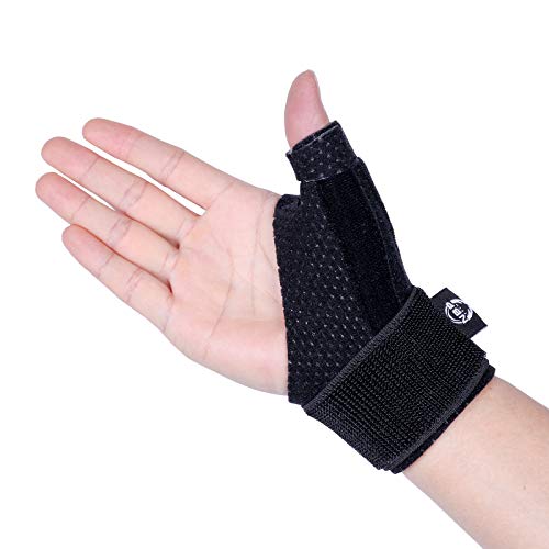 Dr.Welland Reversible Thumb & Wrist Stabilizer splint for BlackBerry Thumb, Trigger Finger, Pain Relief, Arthritis, Tendonitis, Sprained and Carpal Tunnel Supporting, Lightweight and Breathable S/M - S/M