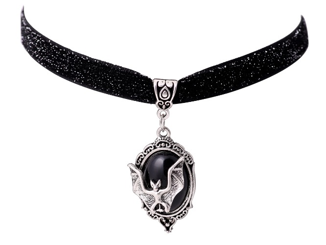 Sacina Gothic Bat Choker Necklace, Victorian Necklace, Vampire Bat Pendant, Goth Halloween Jewelry Gift for Women, Christmas Gift for Women - Victorian Bat Choker