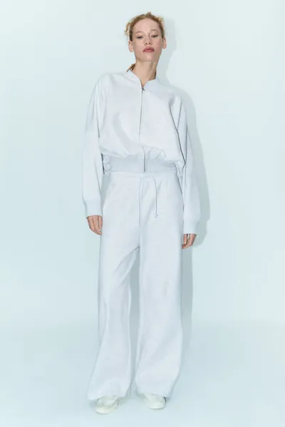 BOMBER SWEATSHIRT WITH ZIP