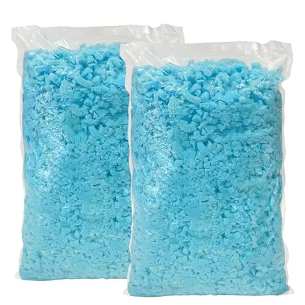 Jecqbor 10lbs Shredded Memory Foam Filling for Bean Bag Chair, Gel Cool Beanbag Stuffing Memory Foam Refill for Pillow, Cushion etc.