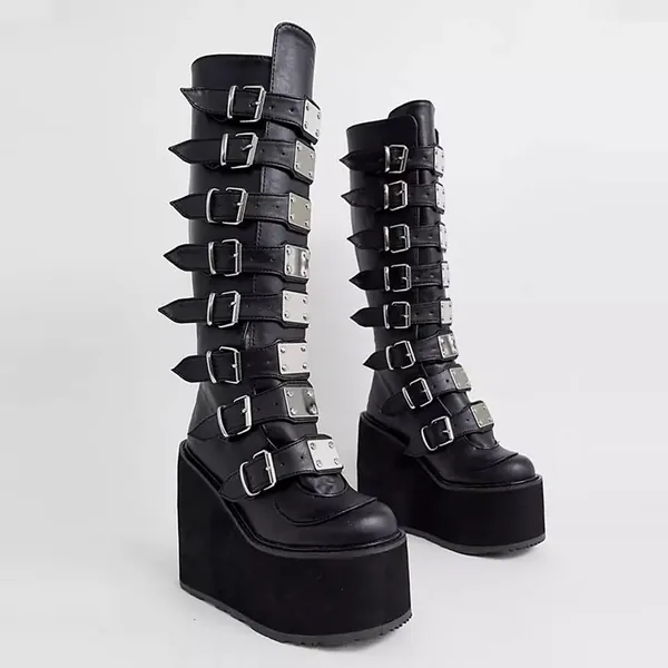 Super High Platform Boots - Gothic Punk High Boots - Emo Goth Cosplay Rock - Platform Lolita Boots Schuhe