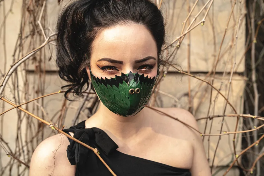  Latex green Dragon skin mask