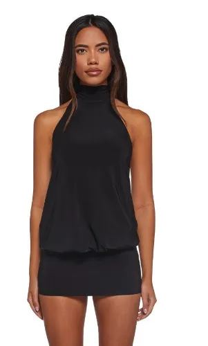Club Moves Halter Dress - Black