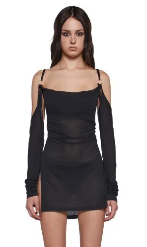 Signal Mini Dress With Detachable Sleeves