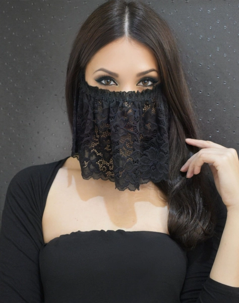 Lace Face Veil/ Sexy Face Mask/ Belly Dance Veil/ Exotic Mask/ Arabian Veil/Fashion Mask/ Oriental Muslim Veil/ Performance Mask/ Masquerade