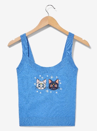 Pretty Guardian Sailor Moon Luna & Artemis Portrait Knit Tank - BoxLunch Exclusive