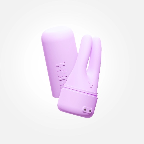 Swish - Compact + Rechargable Pink Dual Tip Vibrator with Travel Case | Lavender Fields