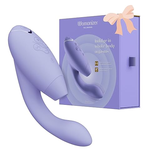 Womanizer Duo 2 Clitoral Sucker Rabbit Vibrator Sex Toy | Clit Sucking Gspot Vibrating Stimulator | Clitoris Suction | Sexual Pleasure Device | Dildo | Adult Toys for Women | Dual Stimulator | Lilac - Lilac