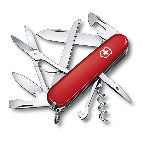Victorinox Huntsman Swiss Army Knife - 15 Function Medium Pocket Knife - Red