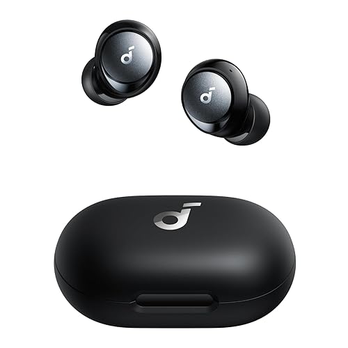 Soundcore by Anker Space A40 Adaptive Active Noise Cancelling Wireless Earbuds, Reduce Noise by Up to 98%, Ultra Long 50H Playtime, 10H Single Playtime, Hi-Res Sound, Comfortable Fit, Wireless Charge - Black