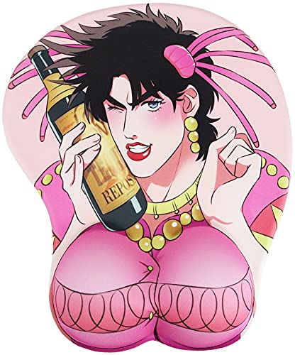 Roffatide Anime JoJo's Bizarre Adventure Mouse Pad with Wrist Rest Support Mouse Pads with Non-Slip Base - JoJo