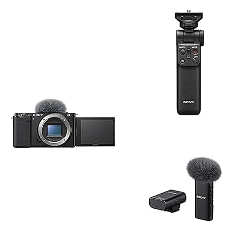 Sony Alpha ZV-E10 | Camera Body with Handgrip & Microphone - Camera Body with Handgrip & Microphone