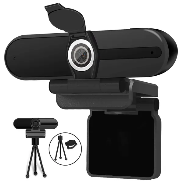 4K Webcam, Webcam 8MP HD Computer Camera with Microphone, Pro Streaming Web Camera with Privacy Shutter and Tripod, Desktop Laptop USB Webcams - 