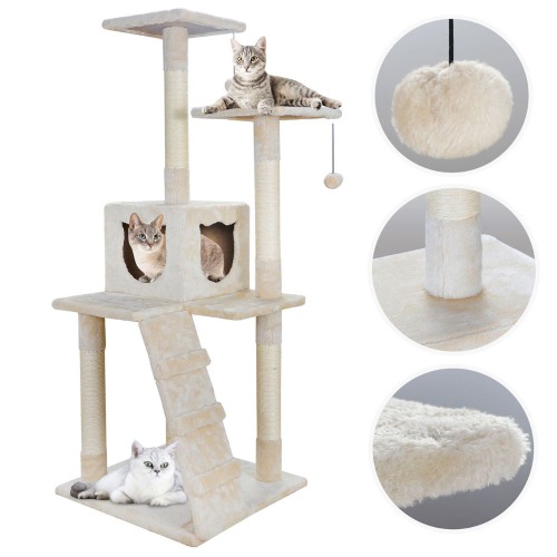 Cat Tree House Scratching Post with Stairs