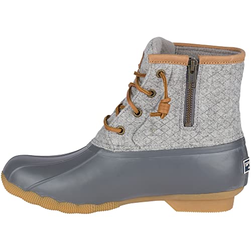 Sperry Women's Saltwater Emboss Wool Boots - 9 Wide - Dark Grey