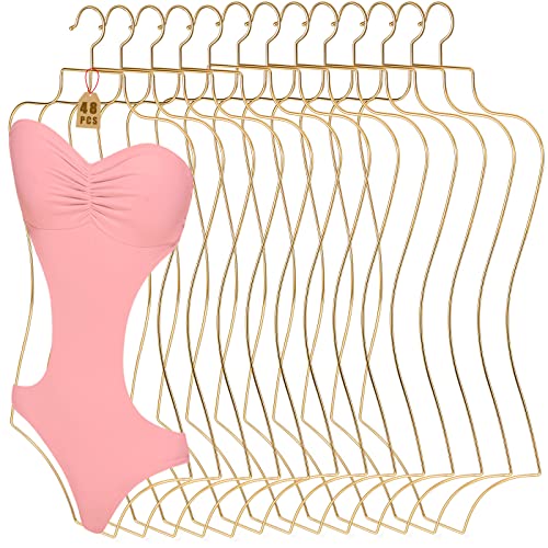 Lingerie Hangers (Gold, 16 Pcs)