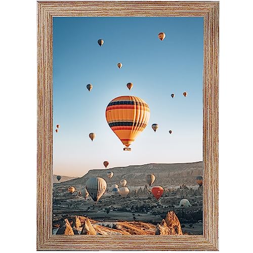 JCJMY 7x10 Picture Frame Brown for Wall Hanging or Tabletop- Wall Mounting Horizontally or Vertically, 7 x 10 Wall Gallery Poster Photo Frame for 7 by 10 Photos, Rustic Brown - Rustic Brown - 7x10 inch