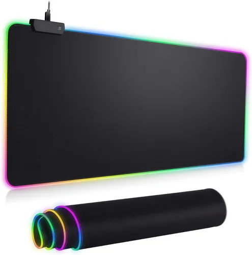 Pad Gamer Alfombra Para Teclado Y Mouse Con Luz Led Rgb
