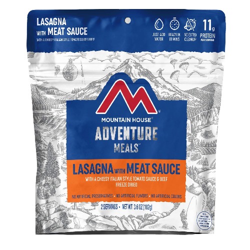 Mountain House Lasagna with Meat Sauce | Freeze Dried Backpacking & Camping Food | Survival & Emergency Food - Pouch