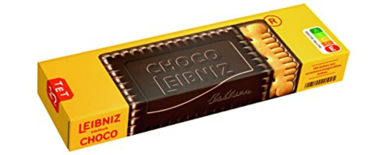 LEIBNIZ Choco Edelherb, 125 g, knusprige Butterkekse eingebettet in Zartbitterschokolade (1 x 125 g) - Dunkle Schokolade - 125 g (1er Pack)