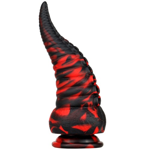 Bumpy Silicone Tentacle Ride - Black & Red Spots
