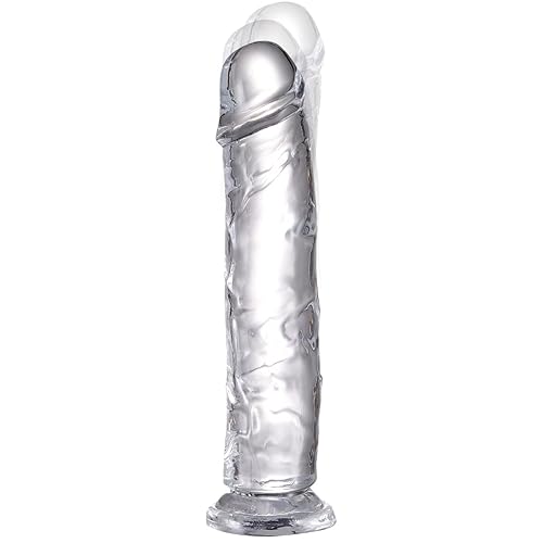 G Spot Realistic Jelly Dildo with Strong Suction Cup Flexible Penis Harness Compatible Anal Adult Sex Toys for Women (5.3in*1.15 in Transparent) - 5.3in*1.15 in Transparent
