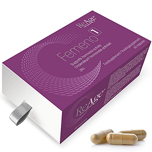 FEMENO 1 Premium Estrogen Supplement for Women | Support Before and During Menopause | Hot Flashes, Mood Swings, Night Sweats & More | Isoflavones |100% Natural | by ReAge®