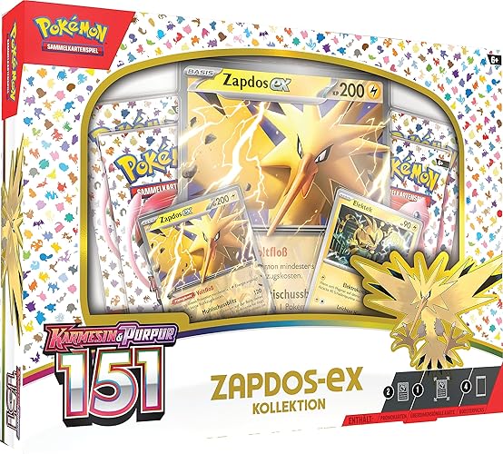 Pokémon-Sammelkartenspiel: Kollektion Karmesin & Purpur – 151: Zapdos-ex