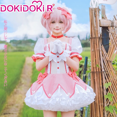 DokiDoki-R Anime Puella Magi Madoka Magica Cosplay Kaname Madoka Costume Women Halloween