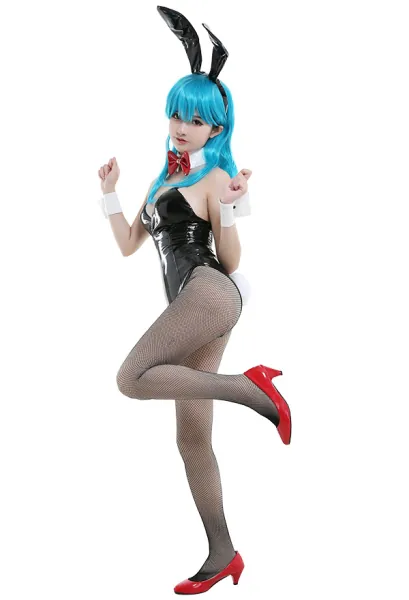 Dragon Ball Bulma Bunny Girl Bodysuit Cosplay Costume
