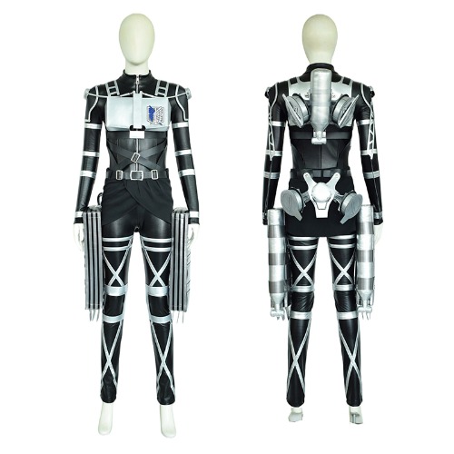 Attack on Titan Shingeki no Kyojin The Final Season 4 Team Uniform Levi Eren Cosplay Costume Harness Armor Halloween Costume