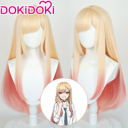 【Ready For Ship】DokiDoki Anime My Dress Up Darling Cosplay Kitagawa Marin Cosplay Wig Long Golden Gradient | Kitagawa Marin