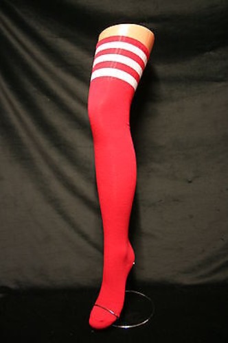  OVER THE KNEE THIGH HIGH EXTRA LONG SOCKS  CHOICE of 12 COLOURS with STRIPES  | eBay