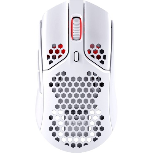 HyperX Pulsefire Haste – Wireless Gaming Mouse – Ultra Lightweight, 62g, 100 Hour Battery Life, 2.4Ghz Wireless, Honeycomb Shell, Hex Design, Up to 16000 DPI, 6 Programmable Buttons – White and Pink