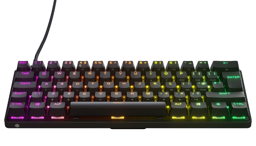 SteelSeries Apex Pro Mini - Mechanical Gaming Keyboard – World’s Fastest Keyboard – Adjustable Actuation – Compact 60% Form Factor – English (QWERTY) Layout