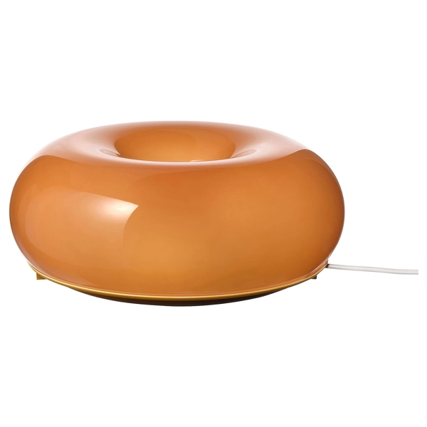 VARMBLIXT LED table/wall lamp - orange glass/round