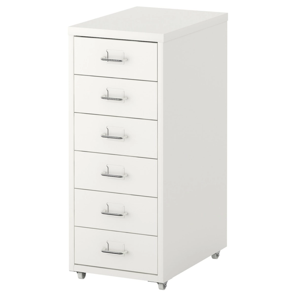 HELMER Drawer unit on casters - white 11x27 1/8 "