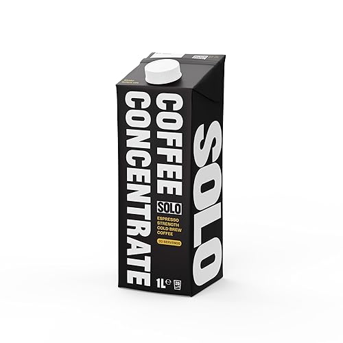Solo Cold Brew Coffee Concentrate | Espresso Strength | Instant Barista Grade Coffee | Iced Coffee And Espresso Martini Mix | Natural |1L | 20 Double Shots - 1