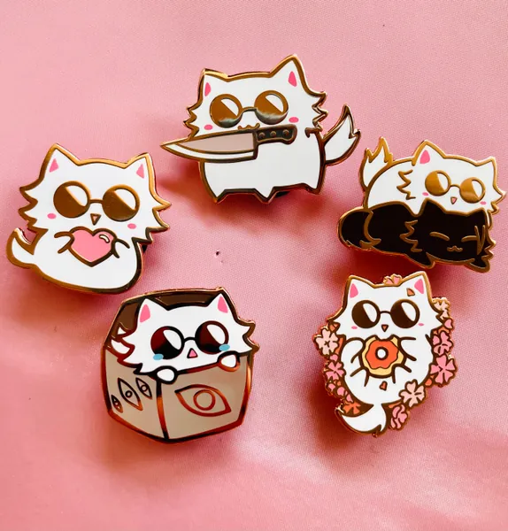 Gojocat Enamel Pins