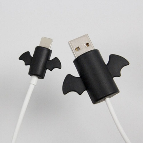 Cute Angel Wing Cable Protector Accessory x2 - Black