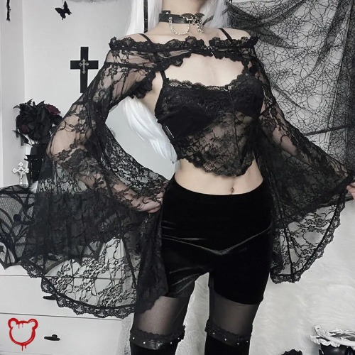 Raven’s Sleeve Blouse - Black / L