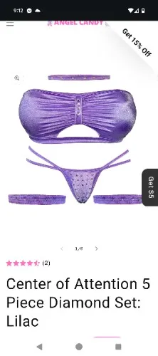 Center of Attention 5 Piece Diamond Set: Lilac | M-XL