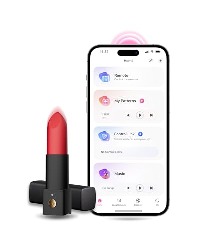 LOVENSE Exomoon Bluetooth Mini Bullet Vibrator mit APP Steuerung, Ferngesteuerter Lippenstift Vibratoren für Frauen, Unbegrenzte Benutzerdefinierte Vibrationsstufen und Muster