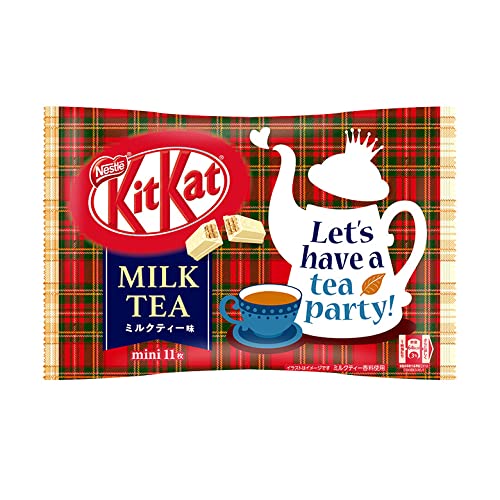 NEW LIMITED Japanese Kit Kat mini Milk tea flavor 11 Mini Bars (Japan Import) - Milk Tea - 11 Count (Pack of 1)