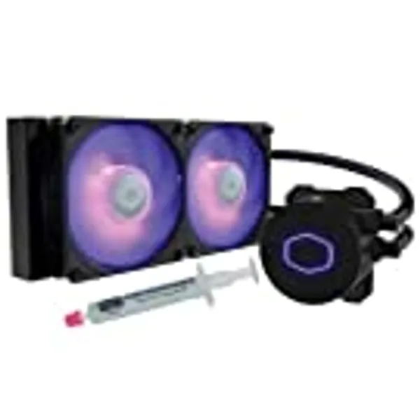 Cooler Master MasterLiquid ML240L RGB V2, Close-Loop AIO CPU Liquid Cooler, Gen3 Dual Chamber Pump, 240mm Radiator,SickleFlow 120 PWM ARGB,AMD Ryzen AM5/AM4, Intel LGA1700/1200