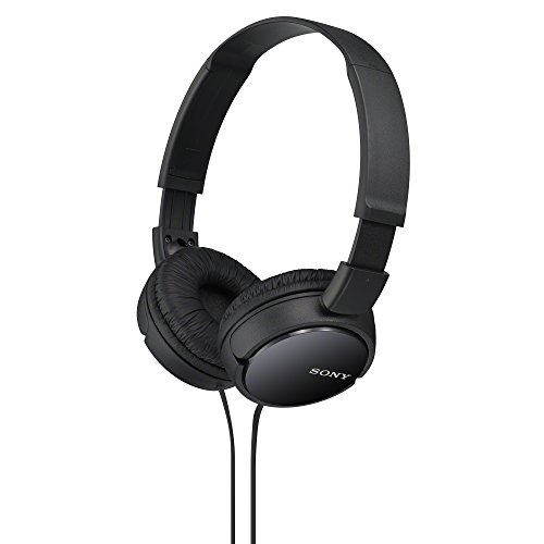 Sony ZX Series Wired On-Ear Headphones, Black MDR-ZX110 - No Mic - Black