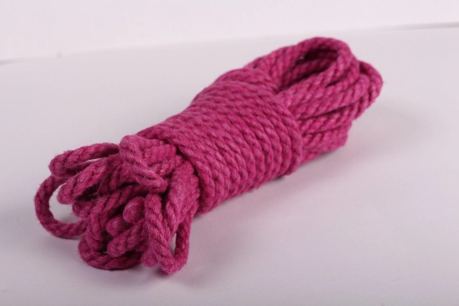 Pink Hemp Bondage Rope for Shibari / Kinbaku