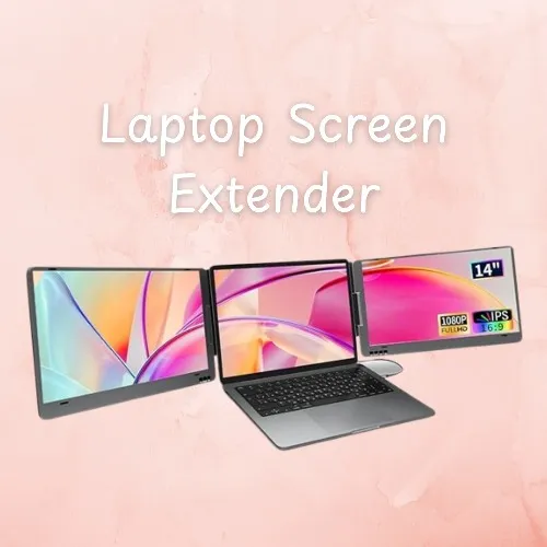 KPKUE Laptop Screen Extender, 14" 1080P FHD IPS Dual Portable Monitor for Laptop, Compatible with 11.6" -15.6" Laptops (Mac Windows Chrome) - X90A