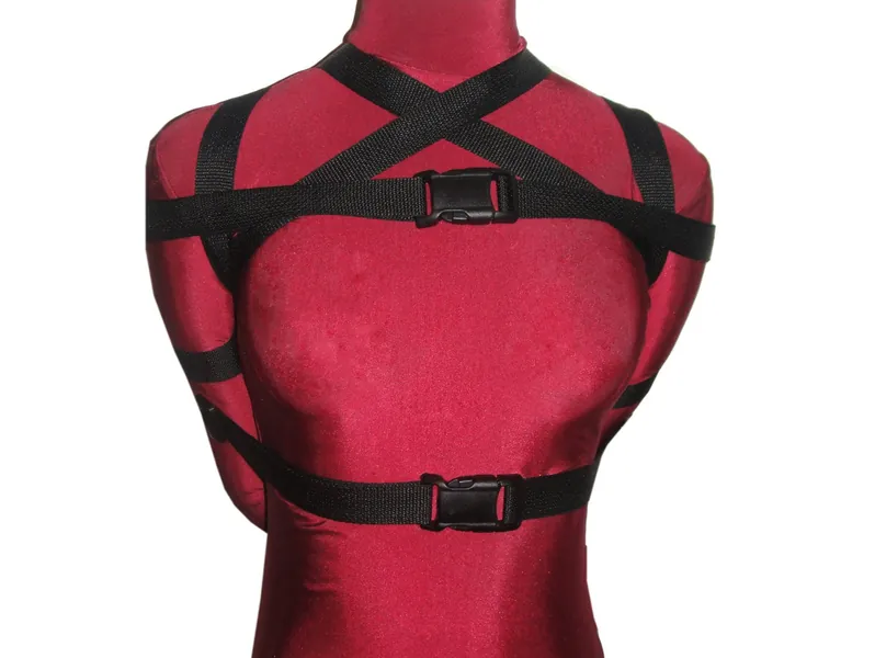 Box-Tie Bondage Harness (X-Style, Double Security Strap, Poly Webbing) Mature